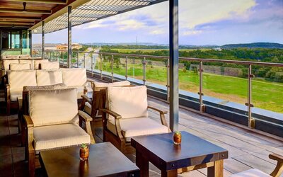 Stunning outdoor seating area at Sonesta Bee Cave Austin.