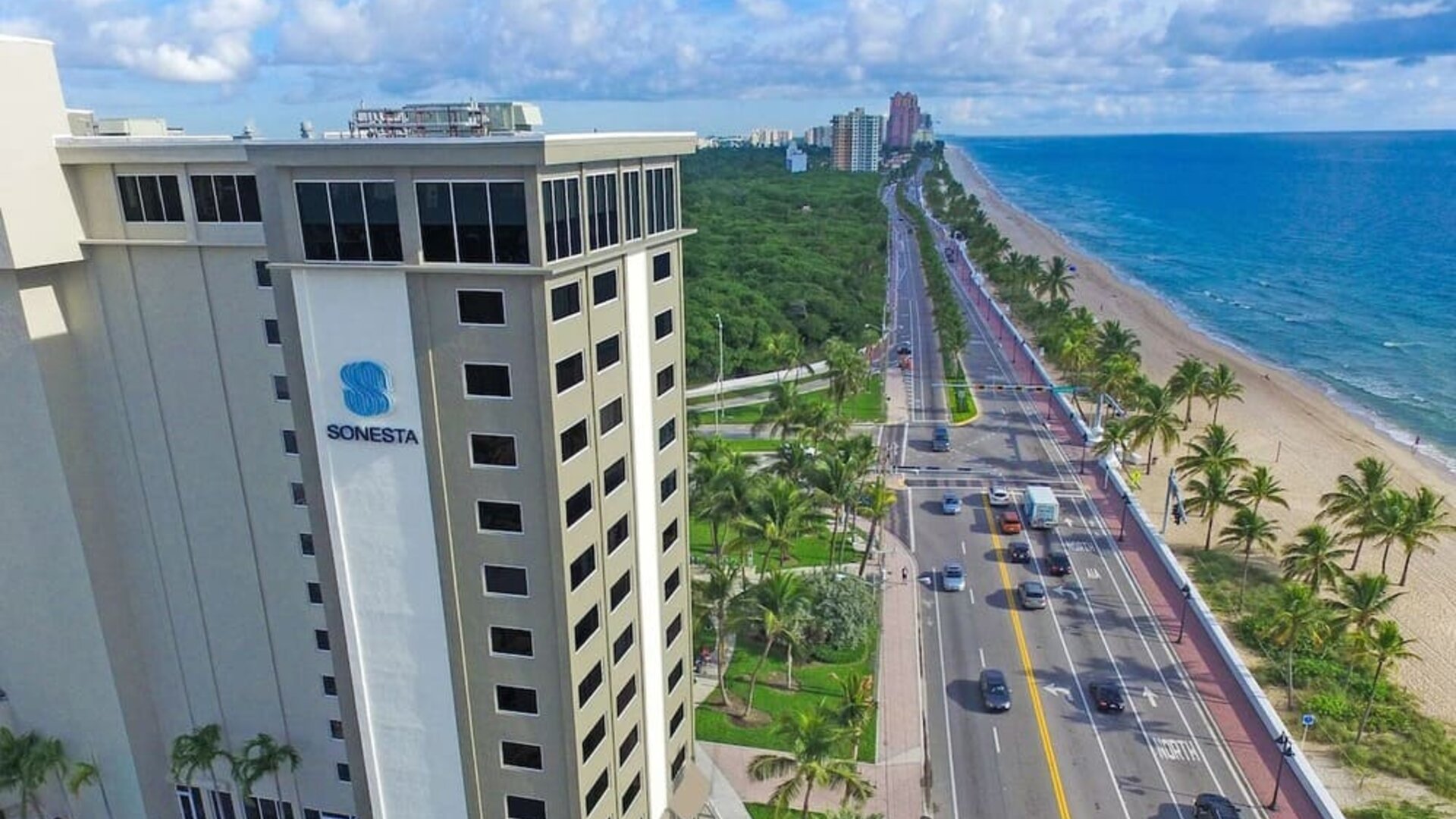 Hotel exterior at Sonesta Fort Lauderdale Beach.