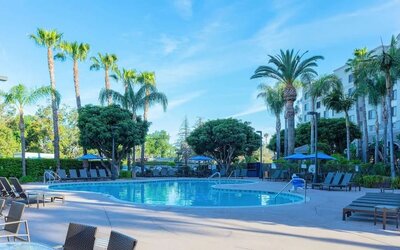 Outdoor pool at Sonesta ES Suites Anaheim Resort Area.