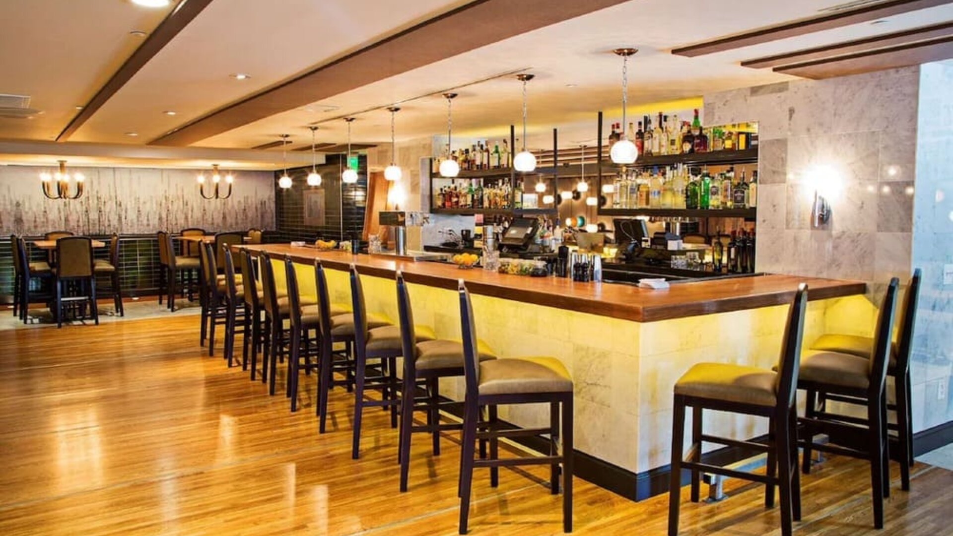 Hotel bar at Royal Sonesta Washington DC Dupont Circle.