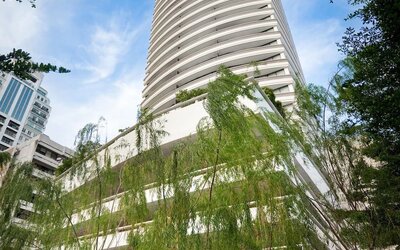 Hotel exterior at Fraser Suites Sukhumvit, Bangkok.