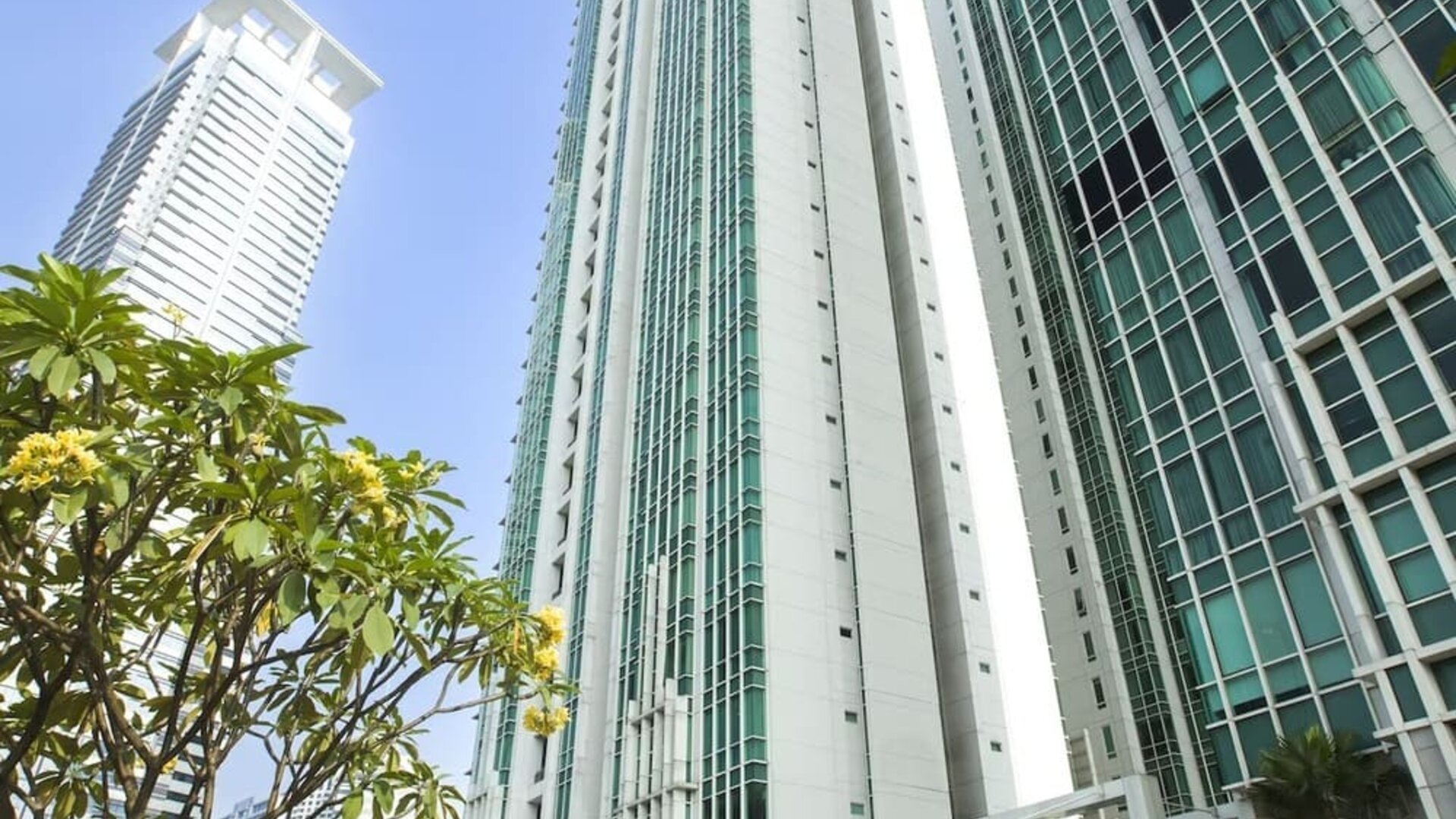 Hotel exterior at Fraser Residence Sudirman Jakarta.