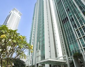 Hotel exterior at Fraser Residence Sudirman Jakarta.