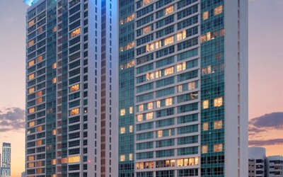 Hotel extrior at Fraser Place Setiabudi Jakarta.