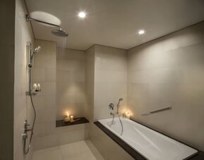 Private guest bathroom at Fraser Place Setiabudi Jakarta.