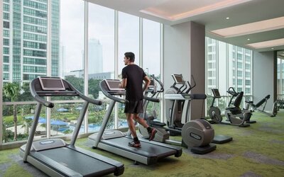 Gym available at Fraser Place Setiabudi Jakarta.