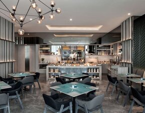 Dining area at Fraser Place Setiabudi Jakarta.