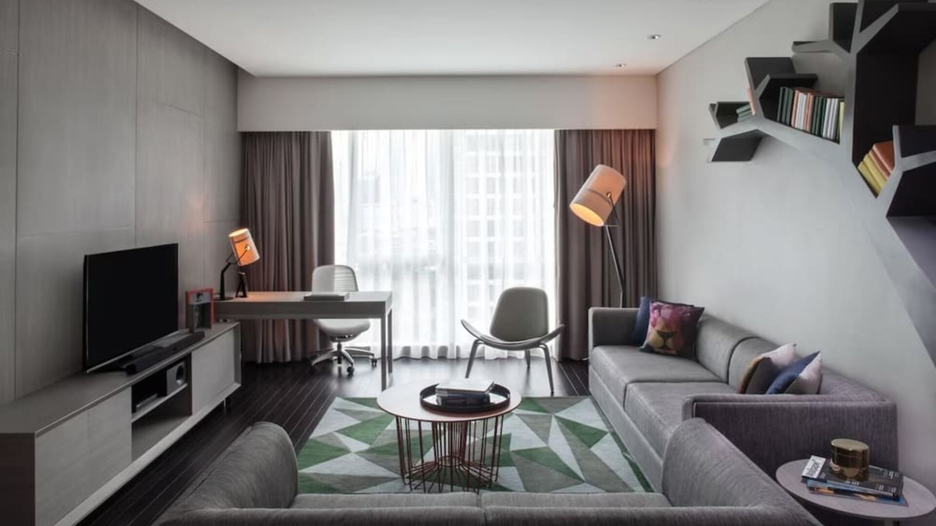 Spacious king room with lounge at Fraser Place Setiabudi Jakarta.