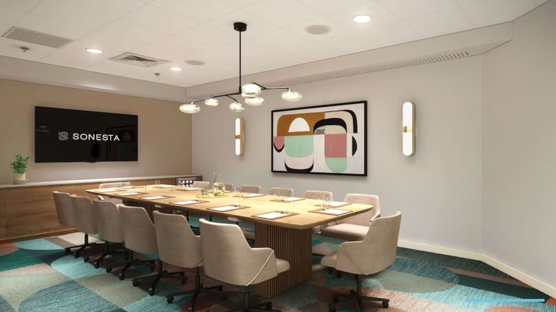 Meeting room at Sonesta Miami Airport.