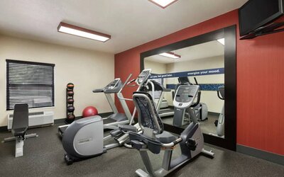 Fitness center at Hampton Inn Tracy.