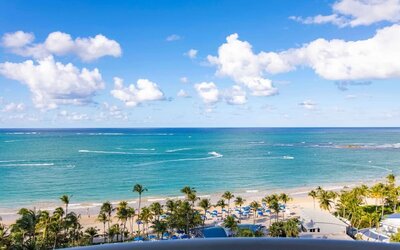 Beach view at Royal Sonesta San Juan.