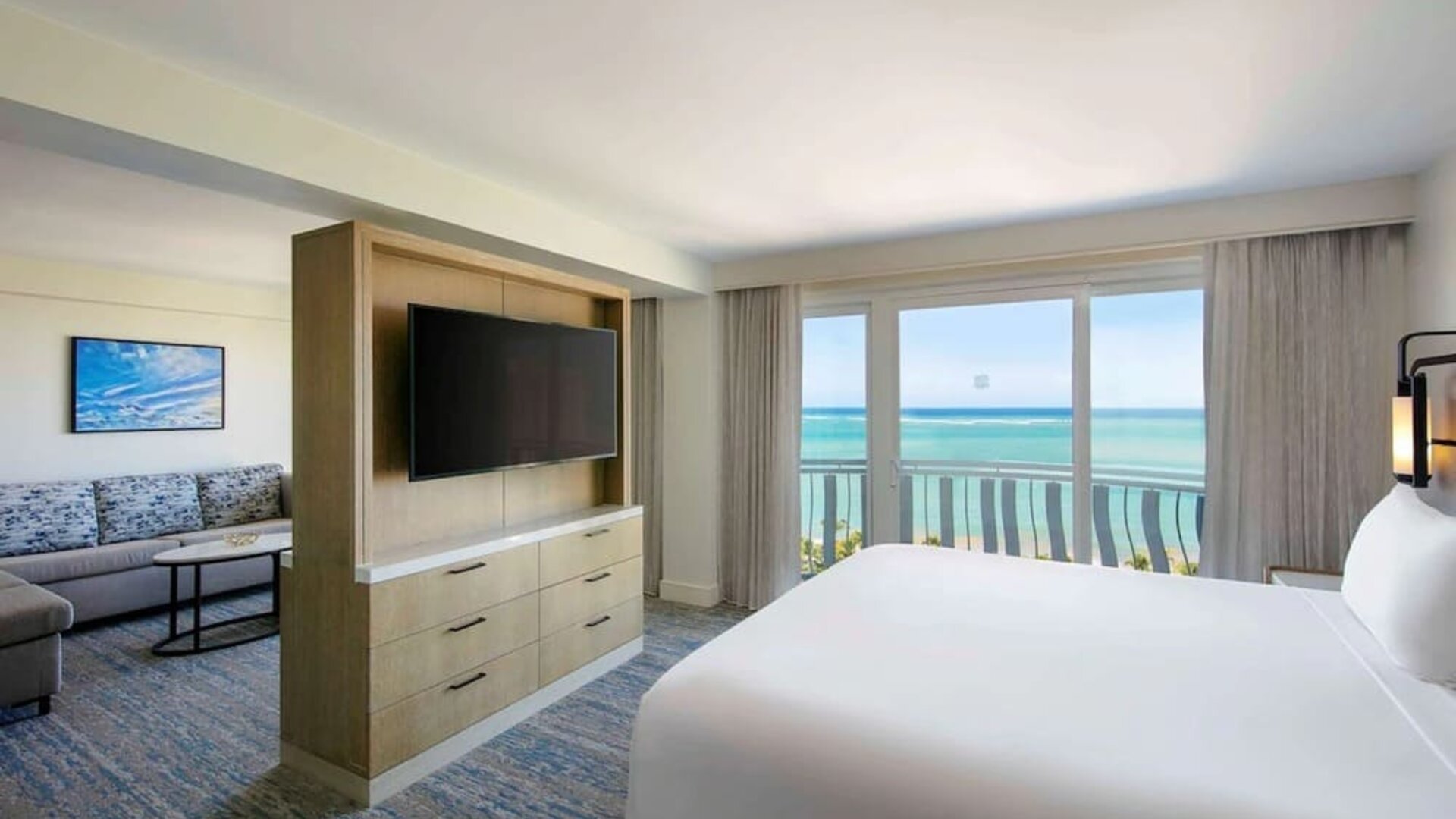 Spacious king day use room at Royal Sonesta San Juan.