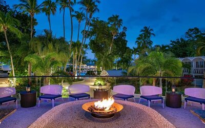 Outdoor fire pit at Royal Sonesta San Juan.