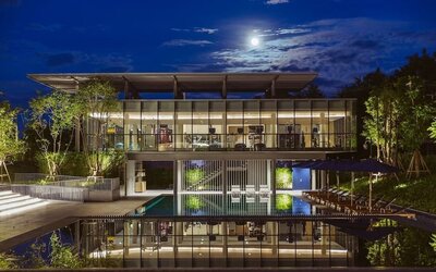 Hotel at night at Modena By Fraser Buriram.