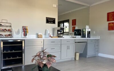 Kitchen area at Palace Inn Westheimer.
