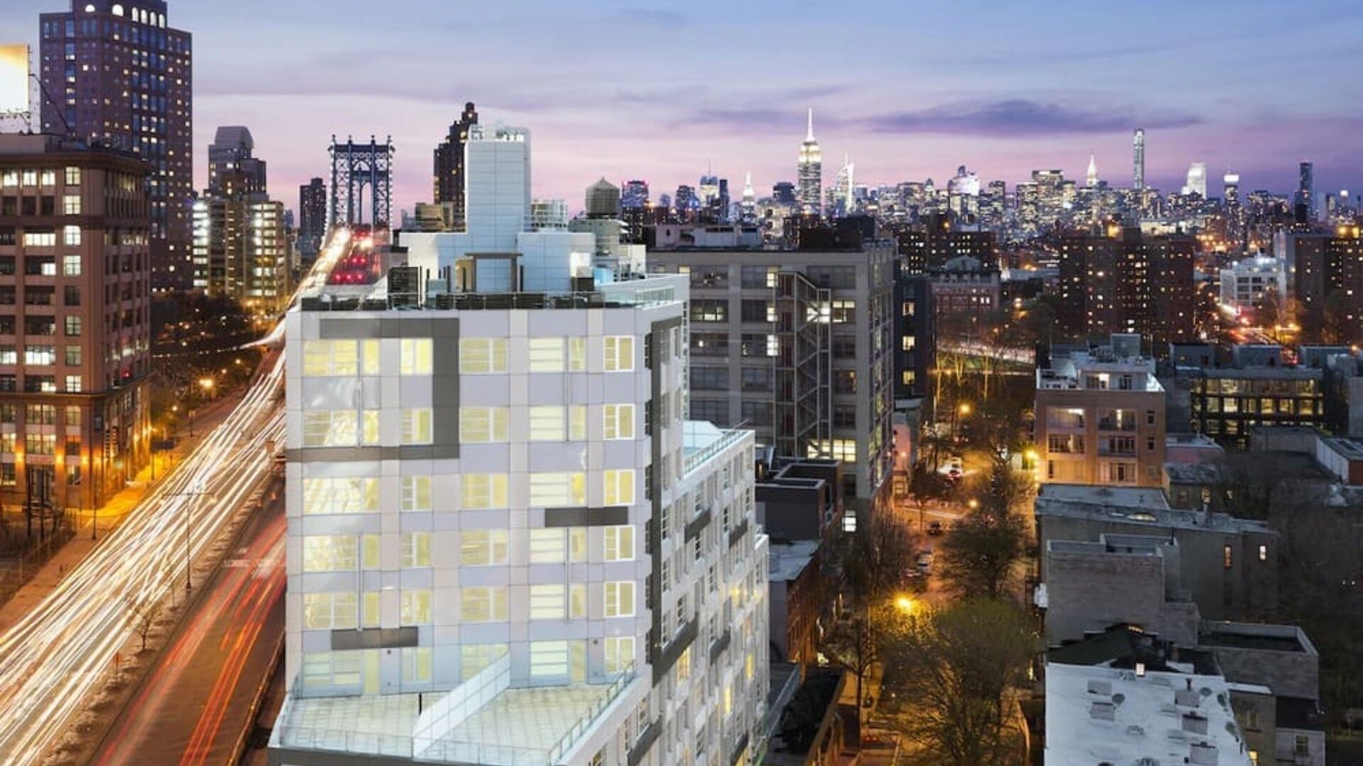 Hotel exterior at The Tillary Hotel.