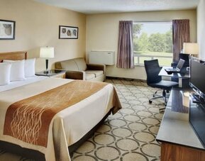 Day use room with natural light at Comfort Inn Brossard.