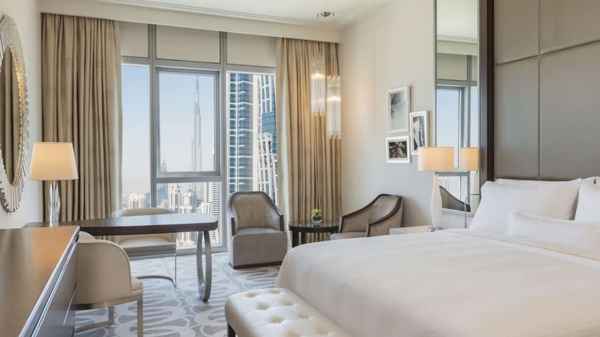 King room at Hilton Dubai Al Habtoor City.