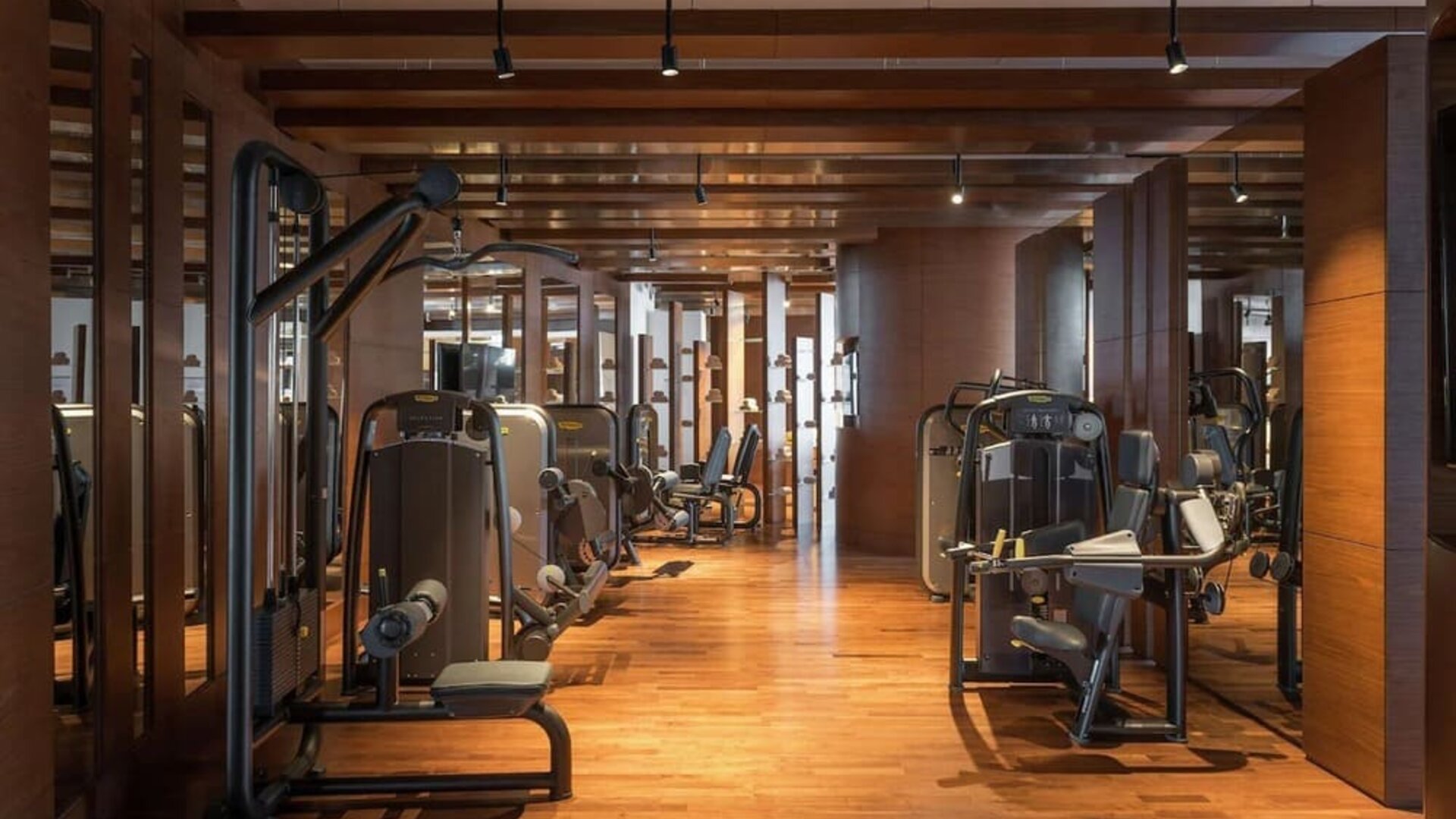 Gym equipment at Hilton Dubai Al Habtoor City.