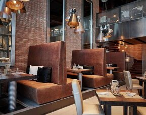 Dining hall at Hilton Dubai Al Habtoor City.