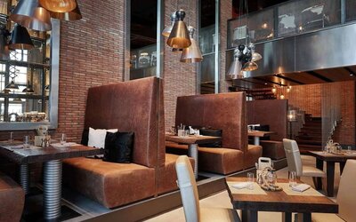 Dining hall at Hilton Dubai Al Habtoor City.