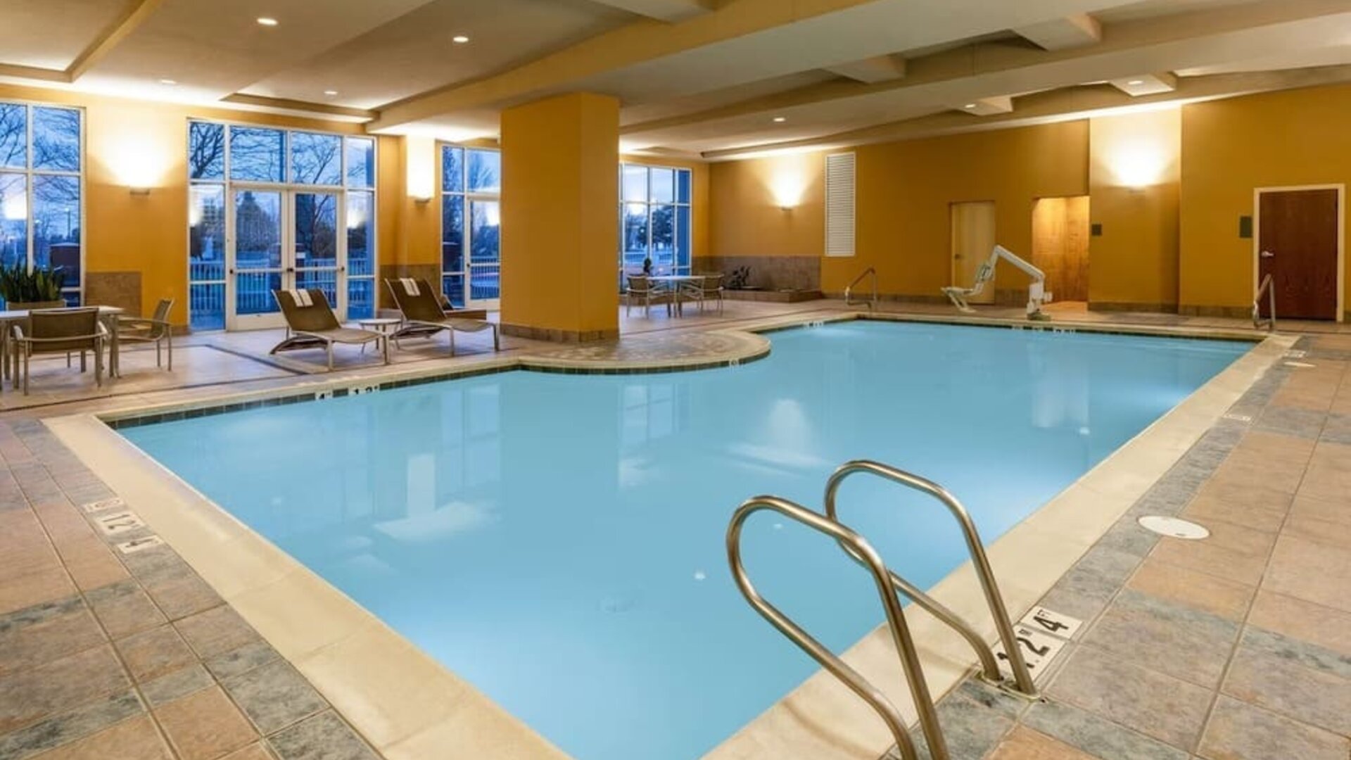 Indoor pool at Embassy Suites By Hilton Portland Airport.