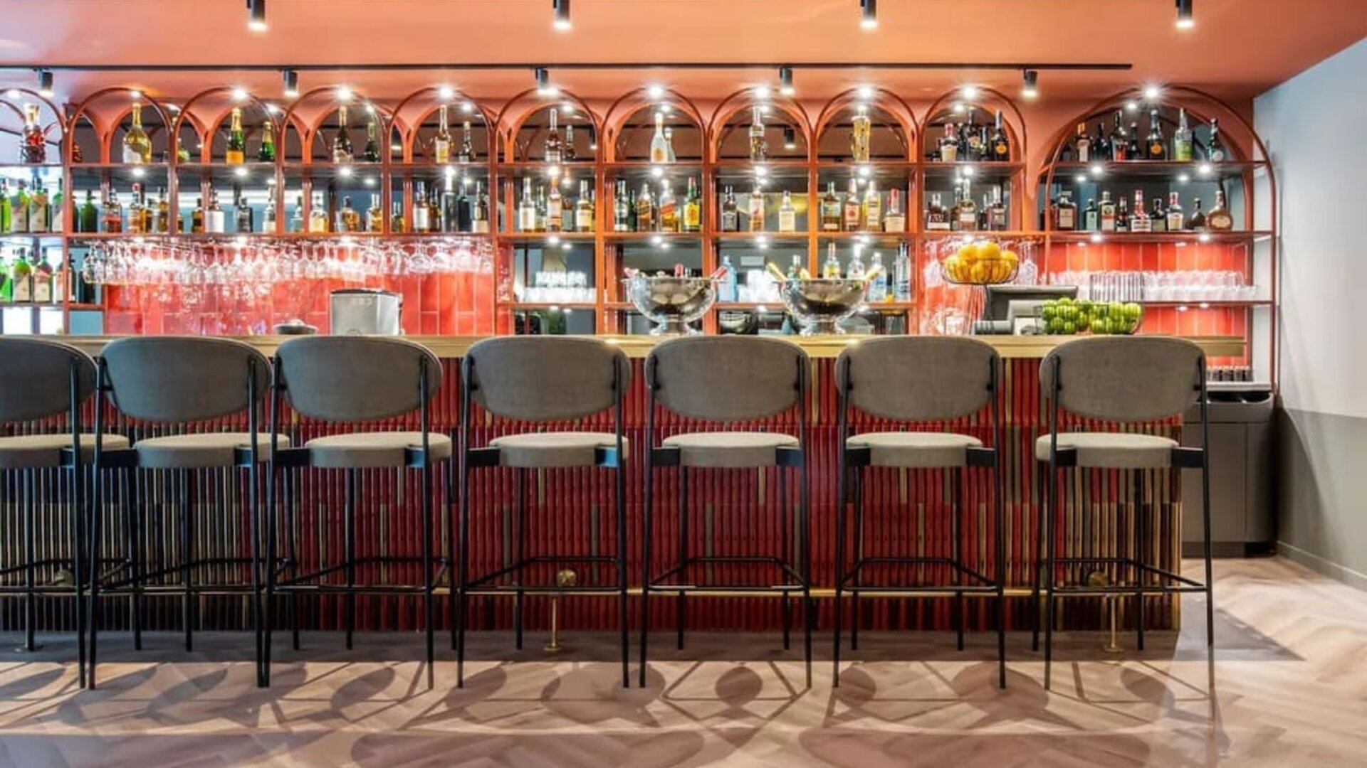 Cozy bar at DoubleTree By Hilton Brussels City.