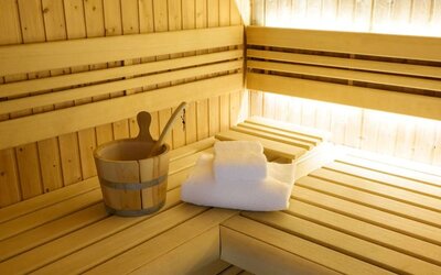 Spa and sauna at DoubleTree By Hilton Brussels City.