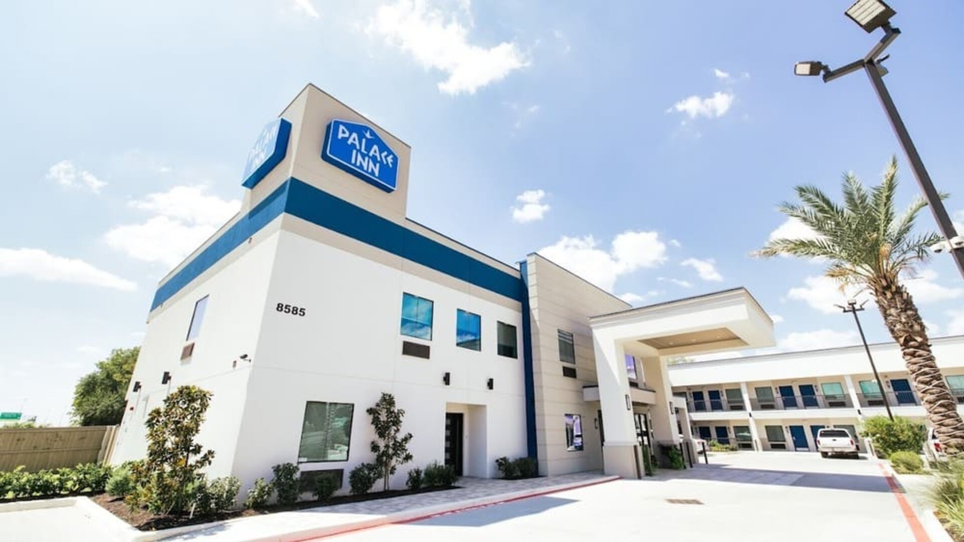 Hotel exterior at Palace Inn Blue Laura Koppe Rd.