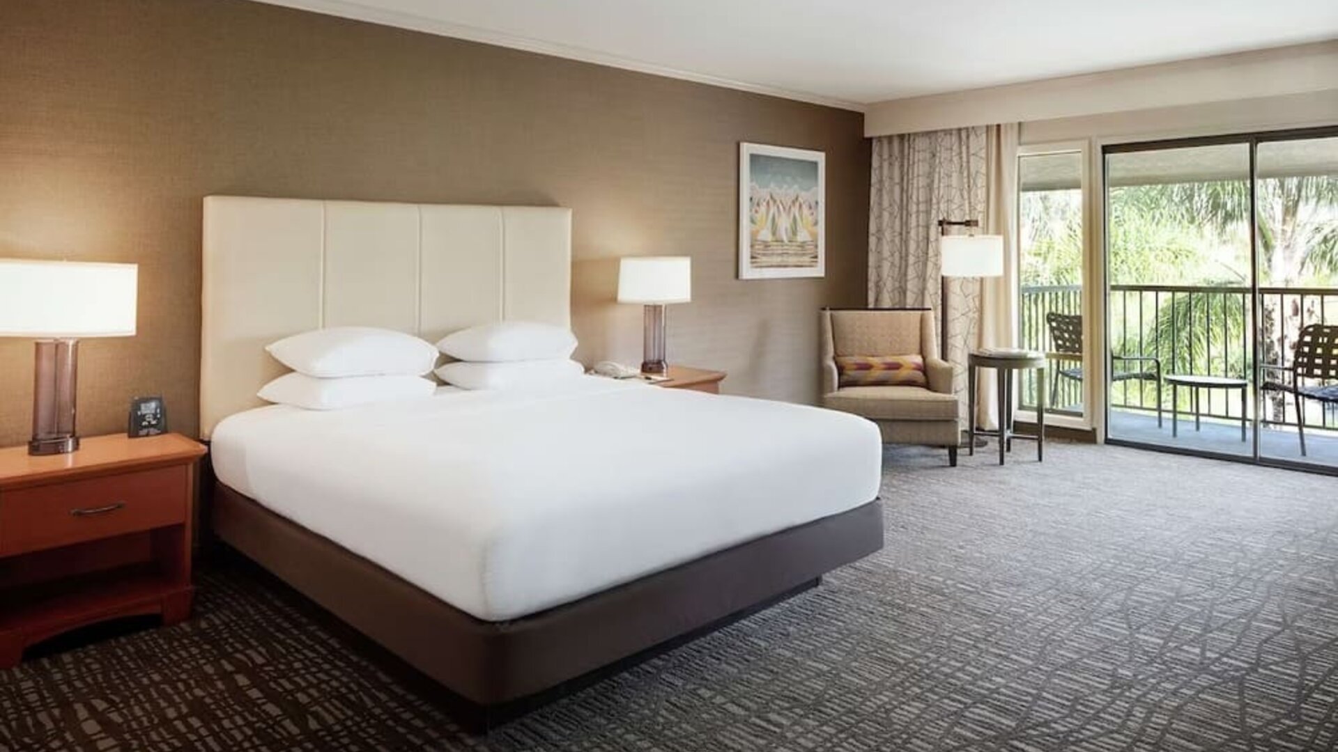 Day use room with balcony at DoubleTree By Hilton Ontario Airport.