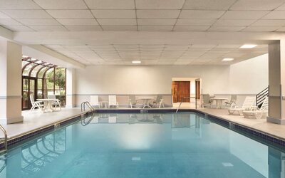 Indoor pool available at Laguardia Plaza Hotel.