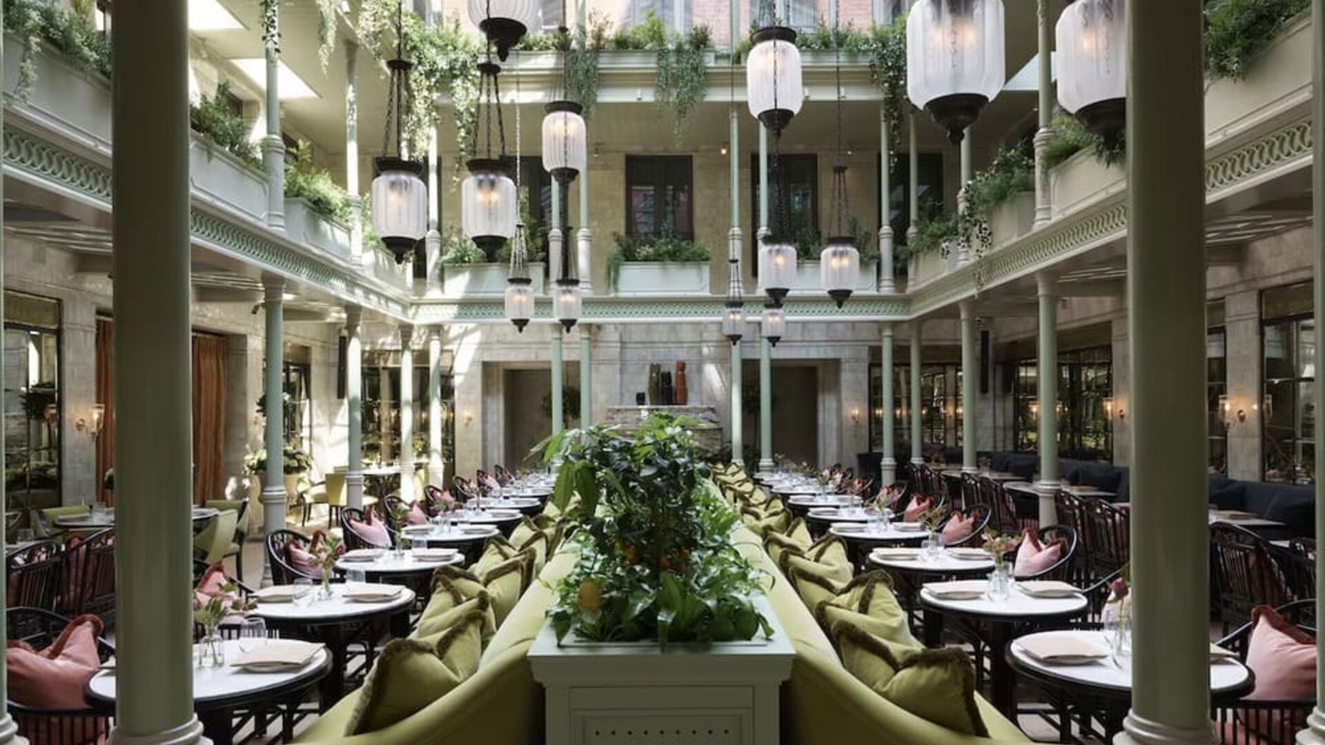 Lobby and coworking space at NoMad London.