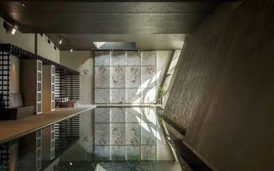 Indoor pool and spa at Hilton Aberdeen TECA.