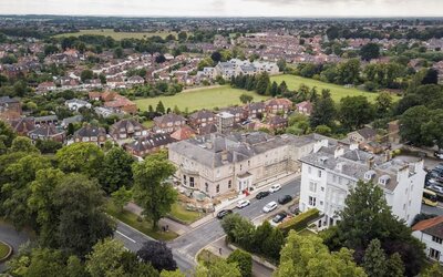 Hotel exterior from bird's eye view at Elmbank York, Tapestry Collection By Hilton.