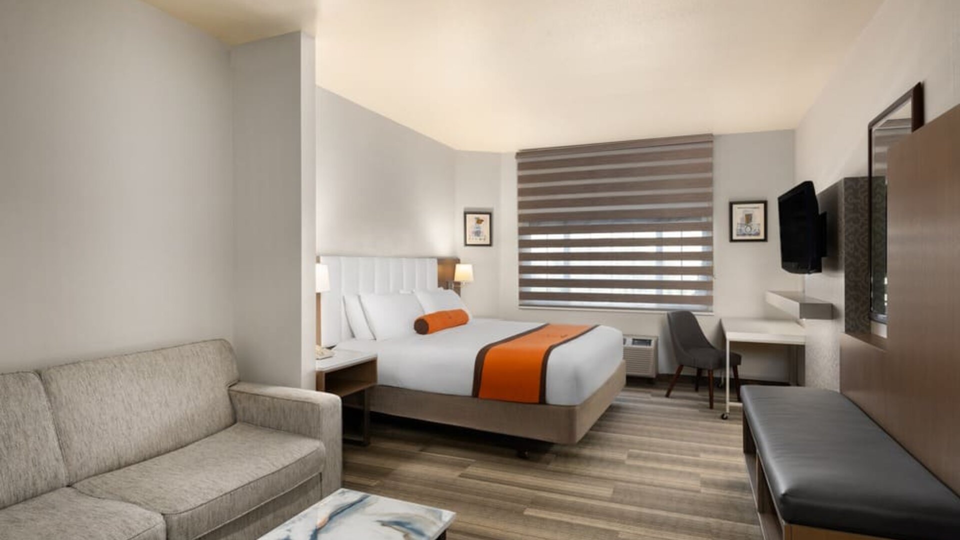 Spacious day use room at Hotel Marguerite.