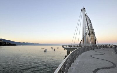 Marina and board walk at Hotel Delfin PV Beach Resort.