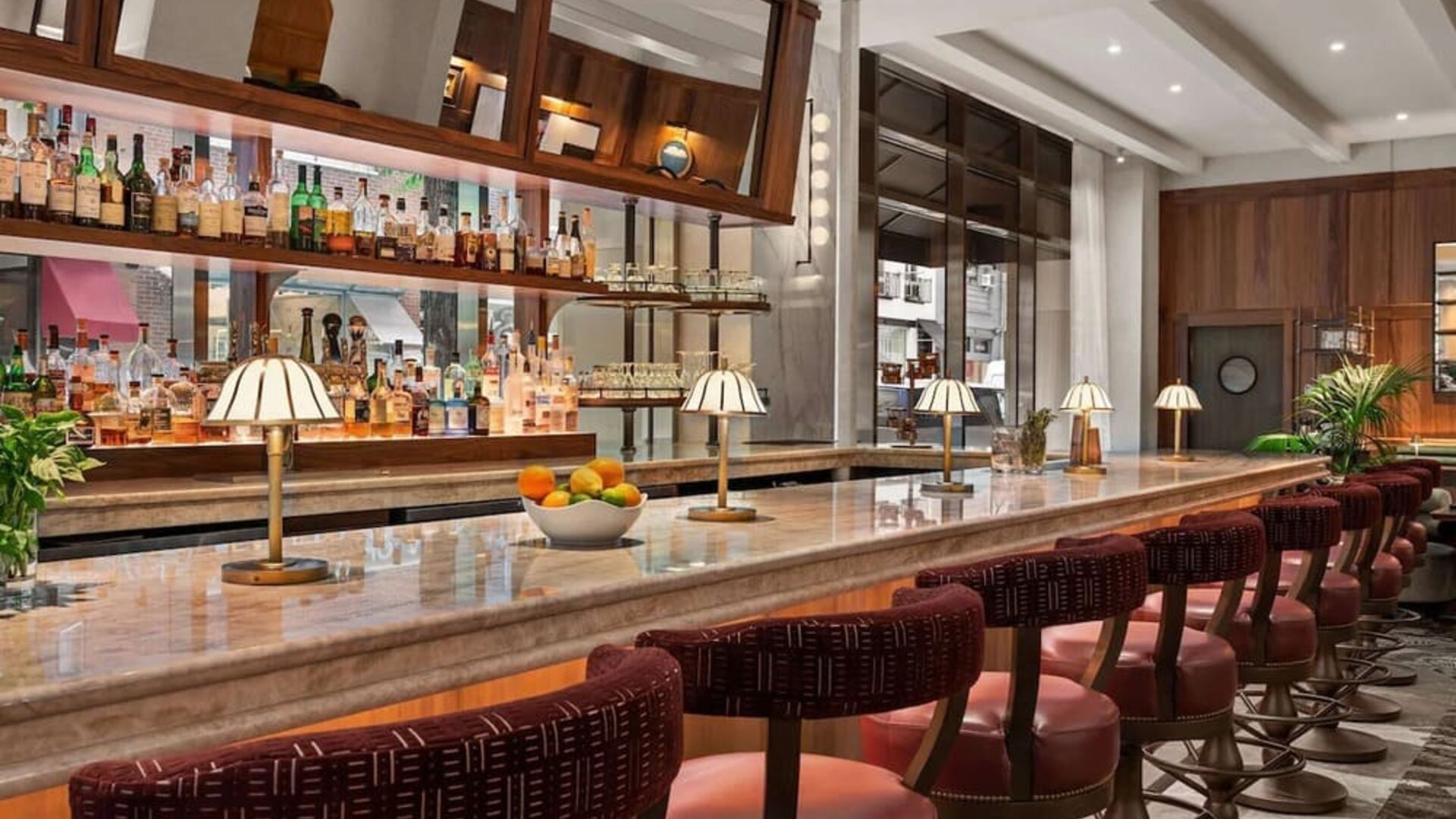 Hotel bar at Sofitel Philadelphia At Rittenhouse Square.