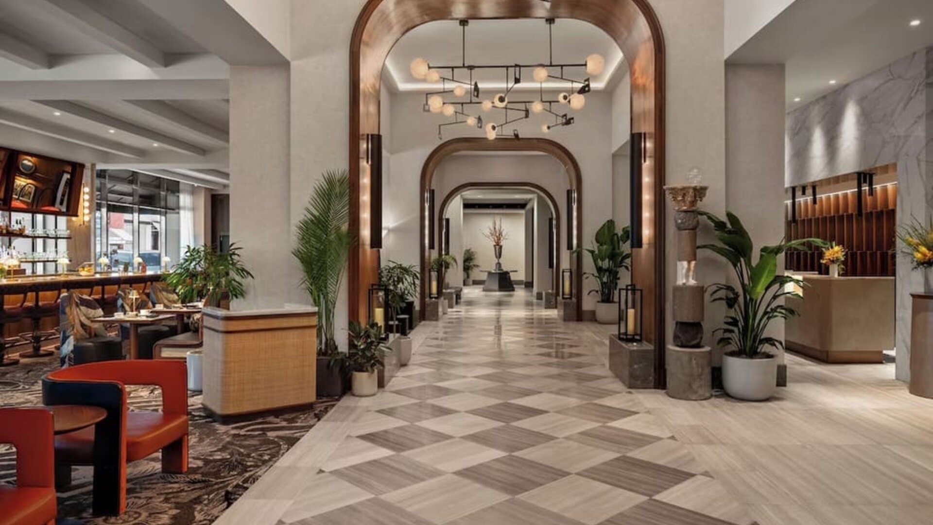 Hotel lobby entrance at Sofitel Philadelphia At Rittenhouse Square.