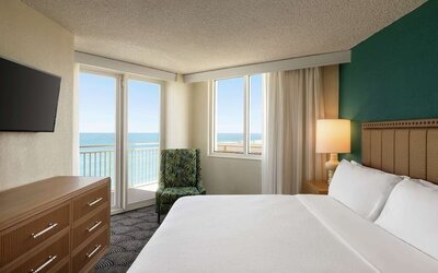 Romantic day use room at Embassy Suites By Hilton Deerfield Beach Resort & Spa.