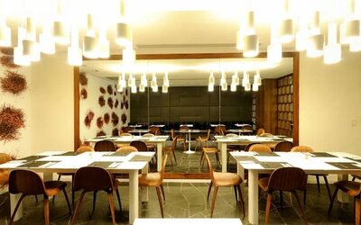 Dining room at Prima Vera Hotel.