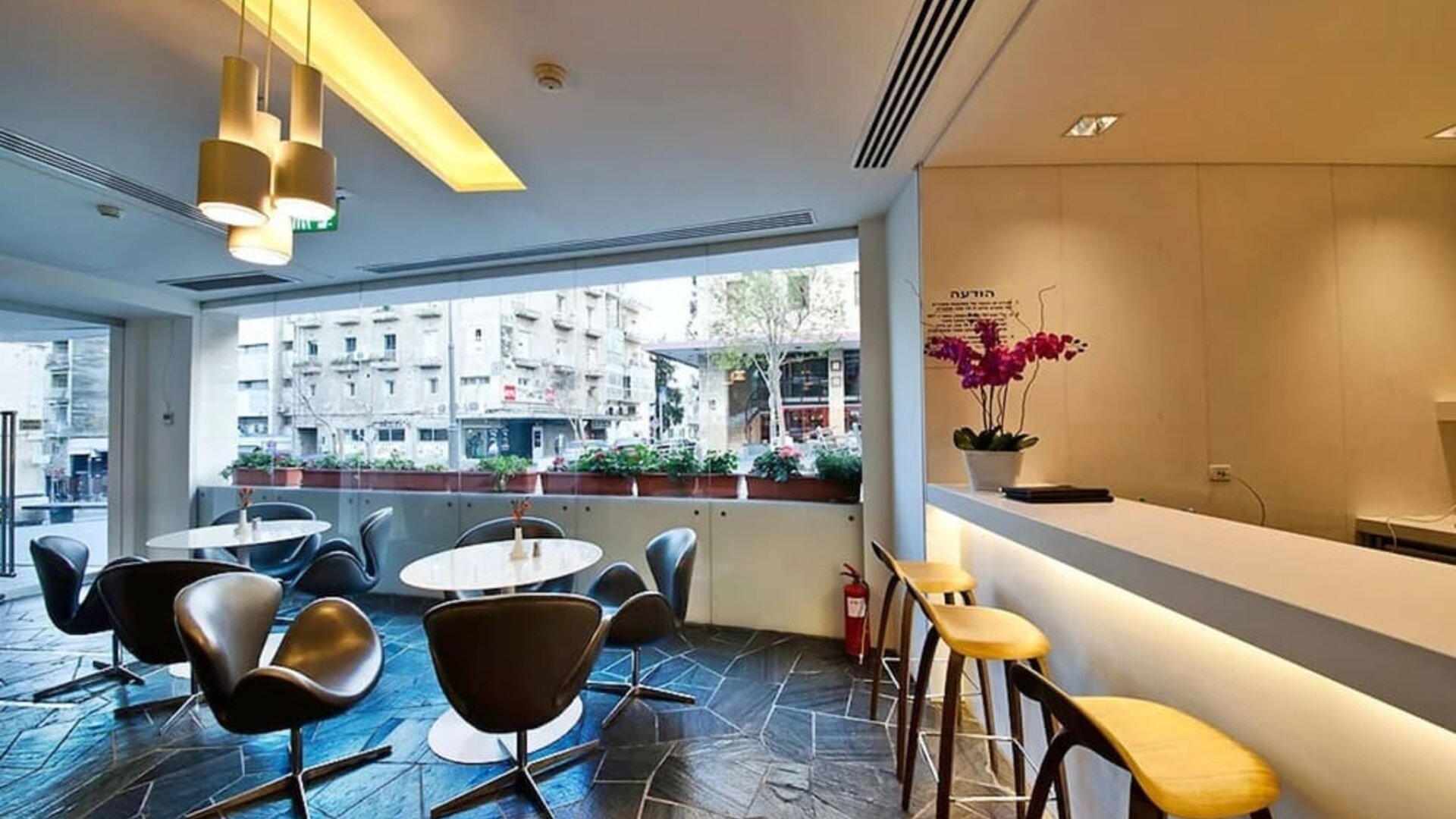 Hotel bar and lounge at Prima Vera Hotel.