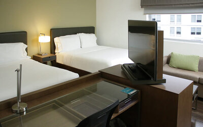 Double queen beds available at Element Miami Doral.