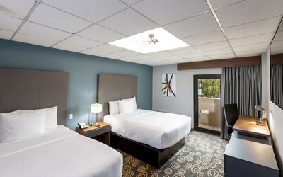 Double queen beds at Regency Miami Airport By Sonesta.