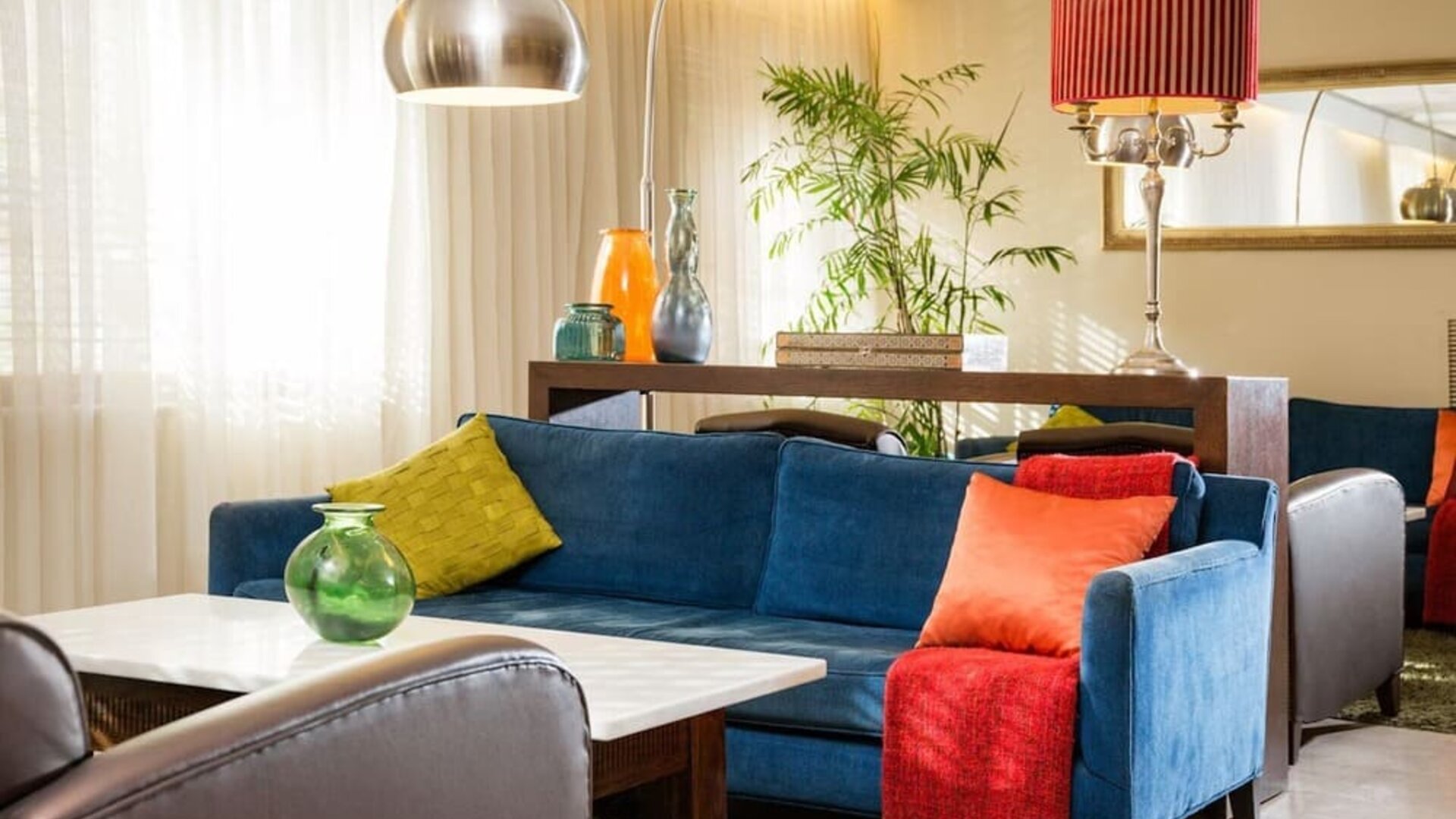 Coworking lounge at Prima Royale Hotel.