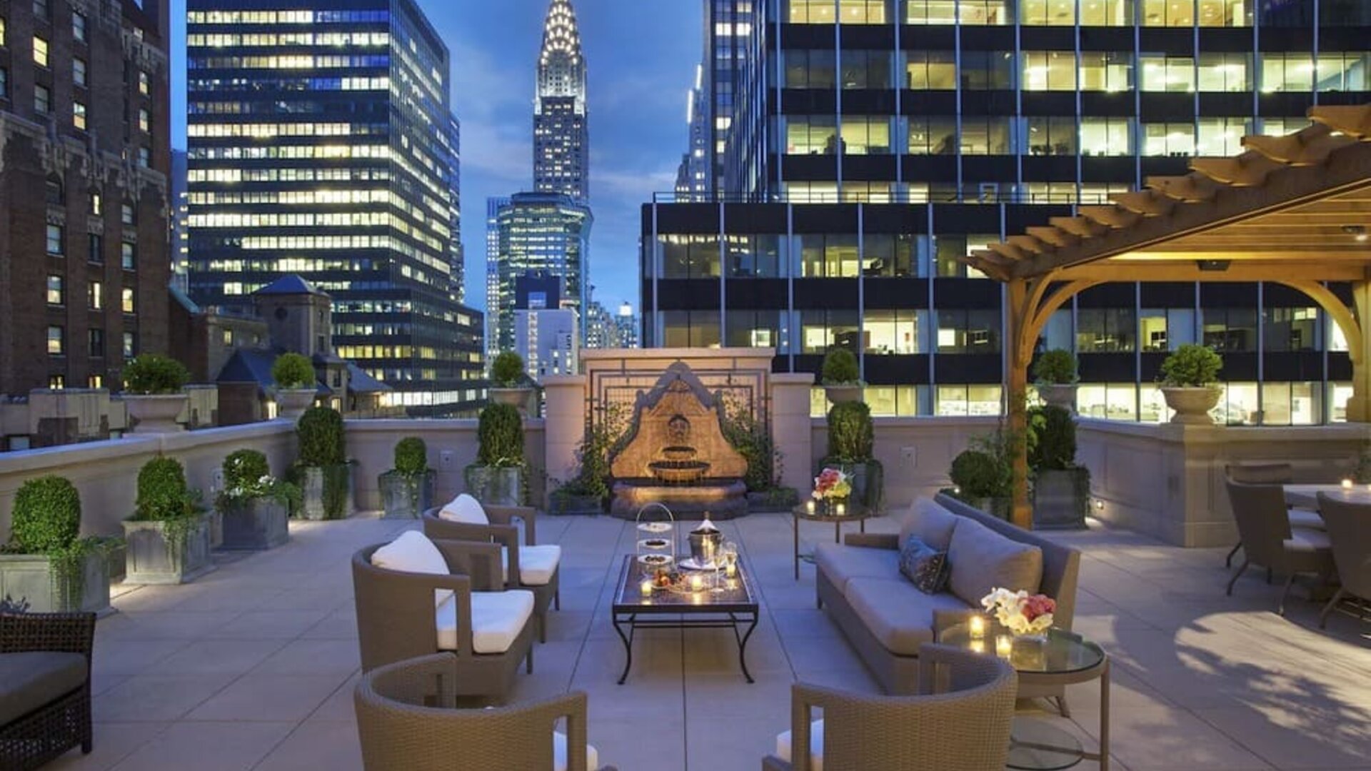 Rooftop views at InterContinental New York Barclay.