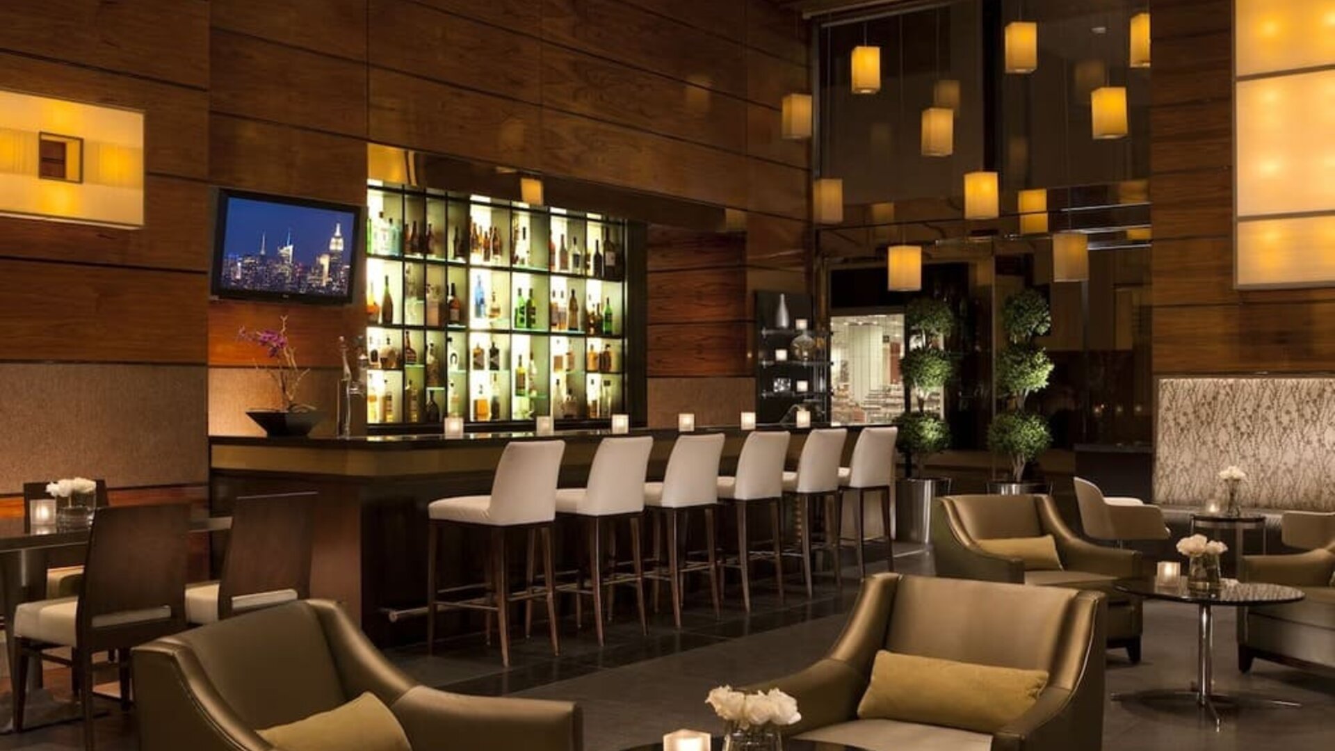 Hotel bar at M Social New York Downtown.