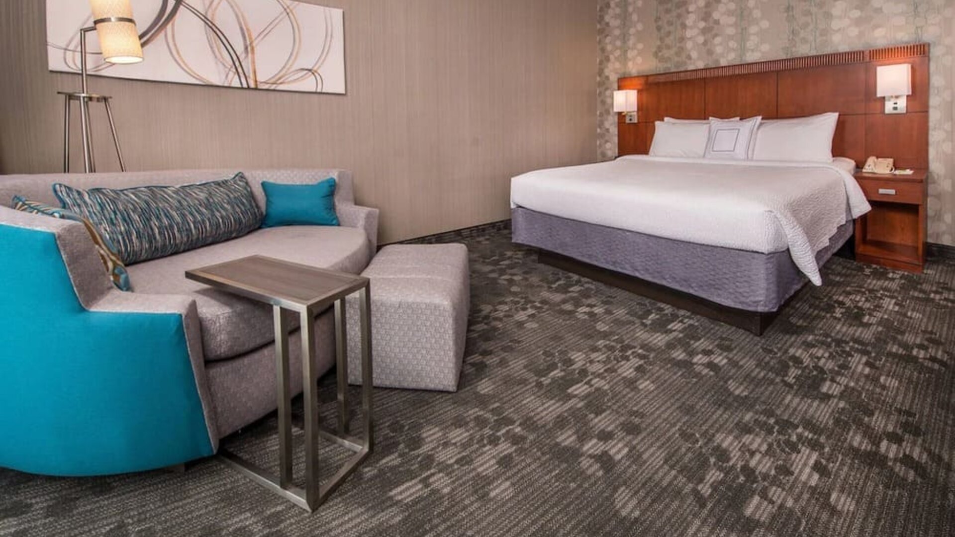 Spacious king room at Courtyard Dulles Airport Chantilly.
