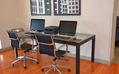 Business center at Country Inn & Suites By Radisson, BWI Airport.