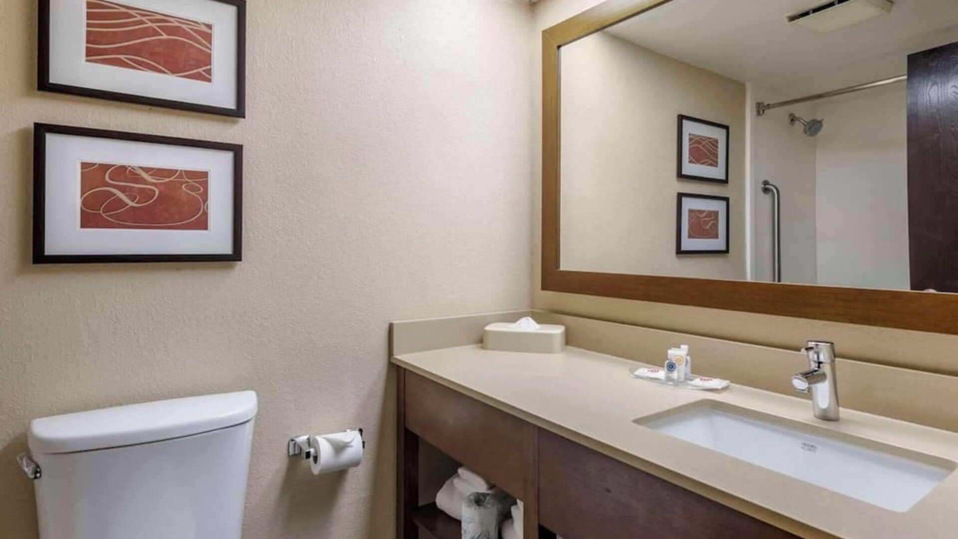 Guest bathroom at Comfort Suites Baymeadows Near Butler Blvd.