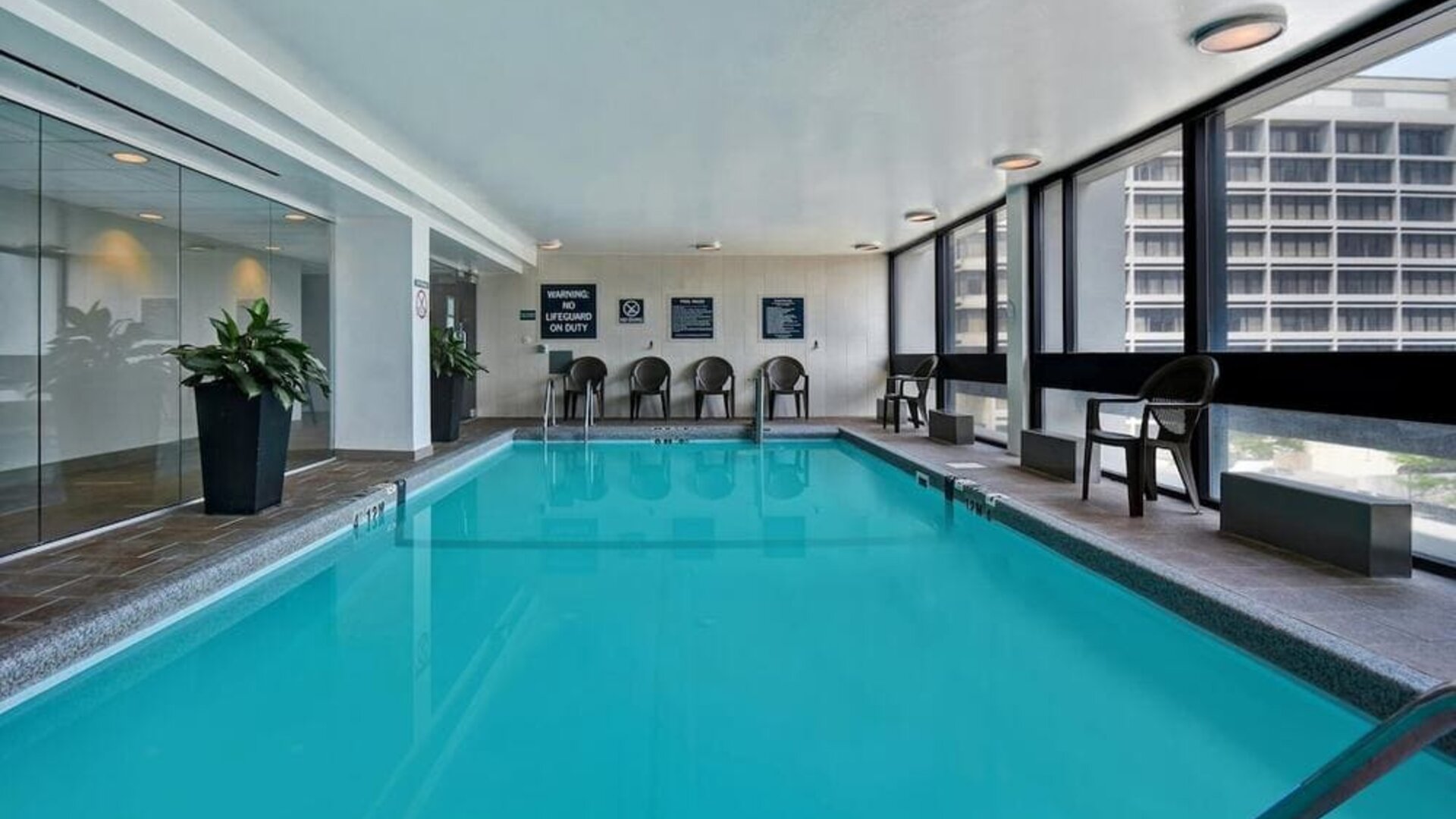 Relaxing indoor pool at Four Points By Sheraton Boston-Newton.